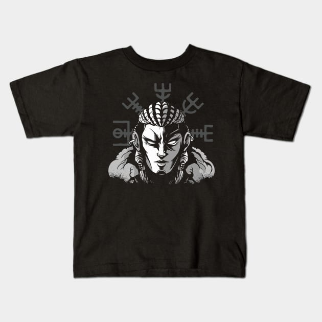 Viking Female Warrior Kids T-Shirt by LAPublicTees